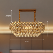 Křišťálový lustr WINDSOR Regalis 10x E14, lesklé zlato, nastavitelná výška Křišťálové lustry Výchozí název Alessandro Design