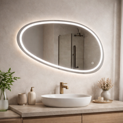 LED zrcadlo, 80x45cm, Disegno Touch Marcello, Demister System, Dimabila Zrcadla Korman E Výchozí název Alessandro Design