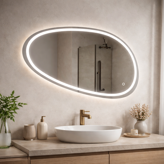 LED zrcadlo, 80x45cm, Disegno Touch Marcello, Demister System, Dimabila Zrcadla Korman E Výchozí název Alessandro Design