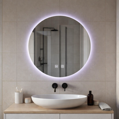 Kulaté LED zrcadlo, 70cm, Isolda, Touch, Demister System Zrcadla Korman E Výchozí název Alessandro Design