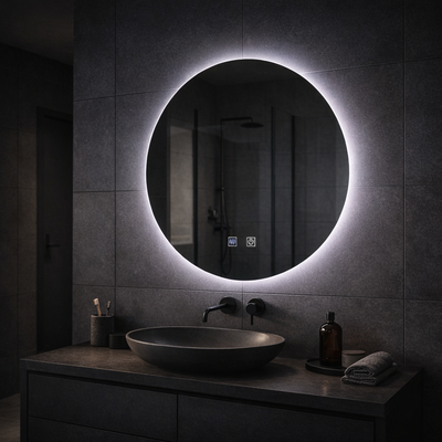 Kulaté LED zrcadlo, 70cm, Isolda, Touch, Demister systém