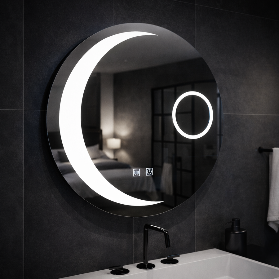 LED kulaté zrcadlo, 70 cm, Orbis Touch, Demister System, stmívatelná zrcátka Korman E Výchozí název Alessandro Design