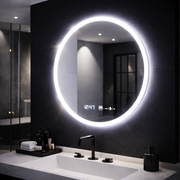 LED kulaté zrcadlo 60cm Giulia Sensor MotionGlow Marcello Systém odmlžování Hodiny a teploměr Dimabila Zrcátka Marcello Výchozí název Alessandro Design