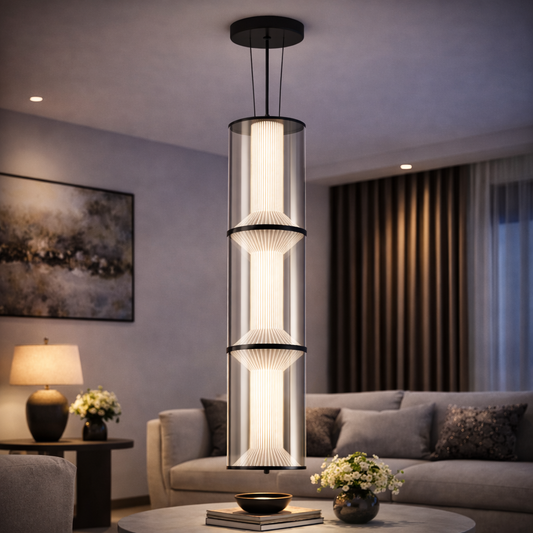 Lustra LED Suspendata cu Telecomanda 78W, Orin, 3 elemente, Inaltime Reglabila, Lumina Calda/Rece/Neutra, Alb, Metal Lustre LED cu Telecomanda Default Title Alessandro Design