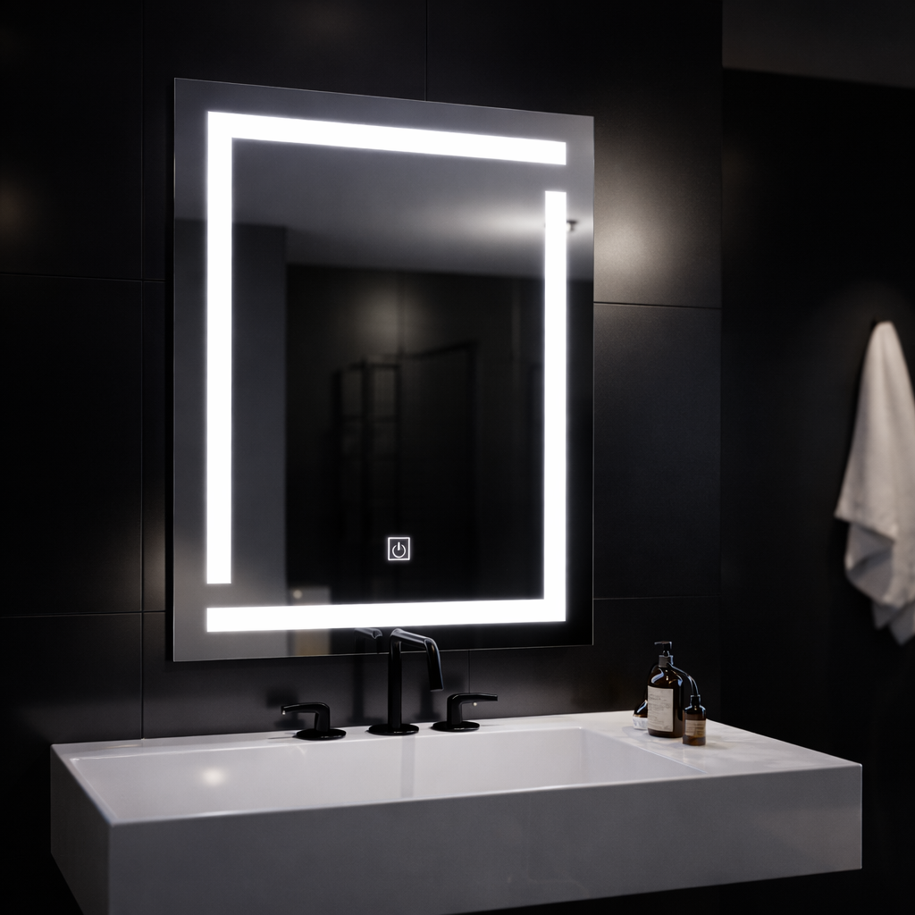 Giga LED Mirrors, 60x80cm, 14W, Touch, 6000K Light Korman Mirrors E Výchozí název Alessandro Design