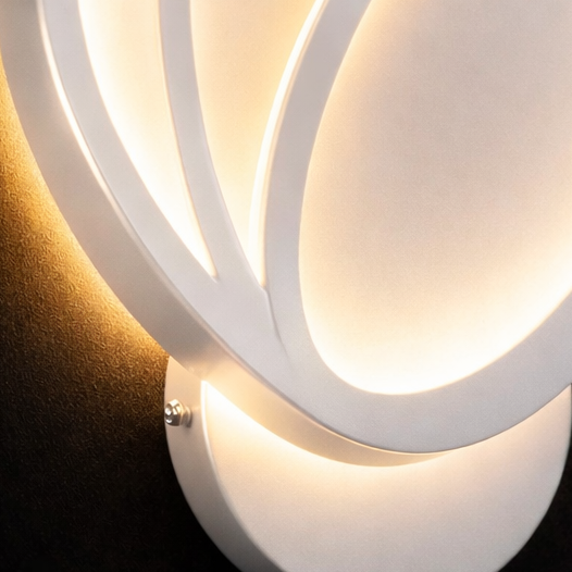 Tulipánové LED nástěnné světlo 15W, studené/teplé/neutrální světlo 3000K/4000K/6000K, bílé, kovové a akrylové vnitřní nástěnné osvětlení Výchozí název Alessandro Design