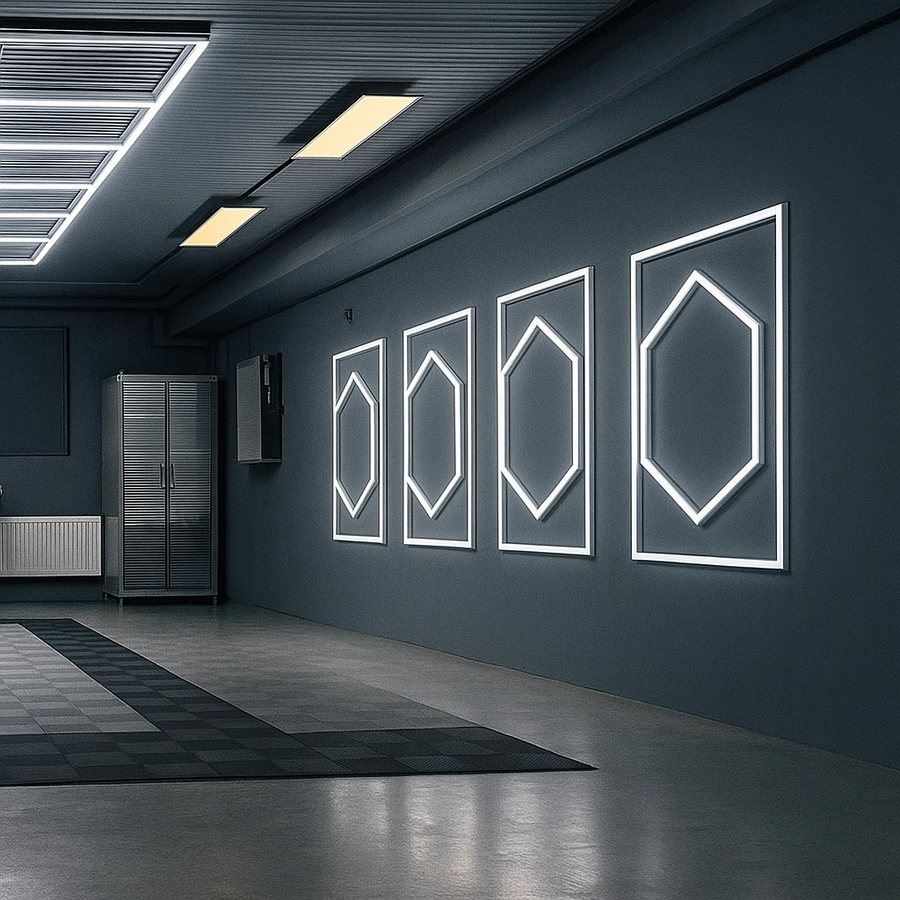 Hexagon LED Honeycomb nástěnné svítidlo 1050mm x 1200mm