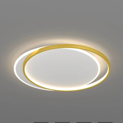 LED lustr s dálkovým ovládáním SOLARA 51W, 2 kruhy, studené/teplé/neutrální světlo, stmívatelné, zlato bílé LED lustry s dálkovým ovládáním Výchozí název Alessandro Design