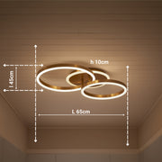 LED lustr s dálkovým ovládáním RINOVA 66W, 2 kruhy, studené/teplé/neutrální světlo, stmívatelné, lesklé zlaté LED lustry s dálkovým ovládáním Výchozí název Alessandro Design