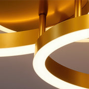 LED lustr s dálkovým ovládáním RINOVA 66W, 2 kruhy, studené/teplé/neutrální světlo, stmívatelné, lesklé zlaté LED lustry s dálkovým ovládáním Výchozí název Alessandro Design
