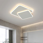 LED lustr s dálkovým ovládáním FUTURA LUMINA 66W, 2 čtverce, studené/teplé/neutrální světlo, stmívatelné, bílý LED lustr s dálkovým ovládáním Výchozí název Alessandro Design