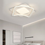 LED lustr s dálkovým ovládáním MODERNO 53W, 2 čtverce, studené/teplé/neutrální světlo, stmívatelné, bílý LED lustr s dálkovým ovládáním Výchozí název Alessandro Design