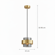 Lustra Suspendata LC855/1GY, 1XE27, Inaltime Reglabila, Sticla si Metal Lustre Moderne Default Title Alessandro Design