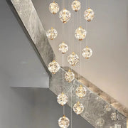 Křišťálový LED lustr KILKENNY Culmino, 144W, neutrální světlo, průměr 60cm, zlaté moderní lustry Výchozí název Alessandro Design