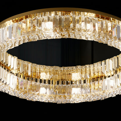 LED lustr s dálkovým ovládáním a krystalem VERTUS 18W, 30cm, Kruh, Studené/Teplé/Neutrální světlo, Stmívatelné, Zlaté LED lustry s dálkovým ovládáním Výchozí název Alessandro Design
