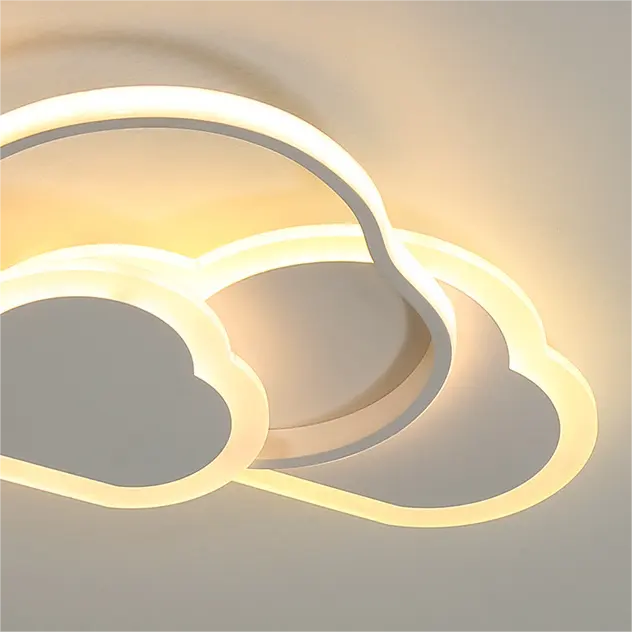 RIOKO LED lustr s dálkovým ovládáním, 48W, 3 mraky, studené/teplé/neutrální světlo, stmívatelné, bílé LED lustry s dálkovým ovládáním Výchozí název Alessandro Design
