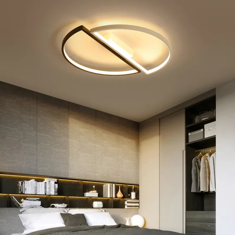LED lustr s dálkovým ovládáním VECTOR ARCUS 52W, 2 prvky, studené/teplé/neutrální světlo, stmívatelné, bílá Černá LED lustry s dálkovým ovládáním Výchozí název Alessandro Design