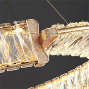 Závěsný LED křišťálový lustr PRISM REGAL 117W, 2 kruhy, Studené/Teplé/Neutrální světlo, Stmívatelné, Zlaté, Výškově nastavitelné Křišťálové LED lustry Výchozí název Alessandro Design