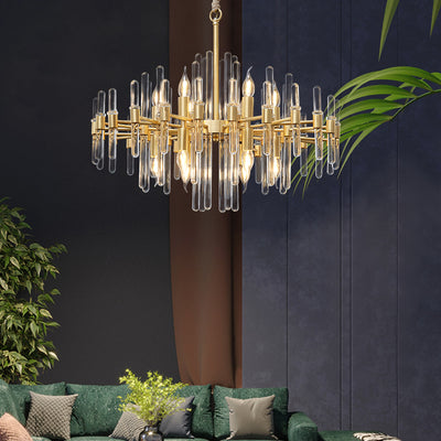 Křišťálový lustr CC850/620GD, 10xE14, 62X45cm, nastavitelná výška, lesklé zlato, elegantní design, kov a krystaly