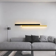 LINIUS LED lustr 29W, 2 prvky, lineární, teplé/neutrální/studené světlo, zlatá černá Vnitřní nástěnná svítidla Výchozí název Alessandro Design