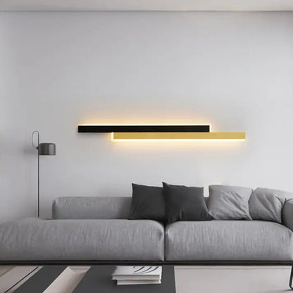 LINIUS LED lustr 29W, 2 prvky, lineární, teplé/neutrální/studené světlo, zlatá černá Vnitřní nástěnná svítidla Výchozí název Alessandro Design