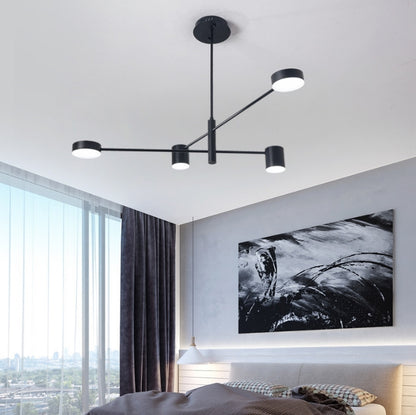 GALIOS LED lustr 48W, 4 prvky, studené/teplé/neutrální světlo, černá Moderní lustry Výchozí název Alessandro Design