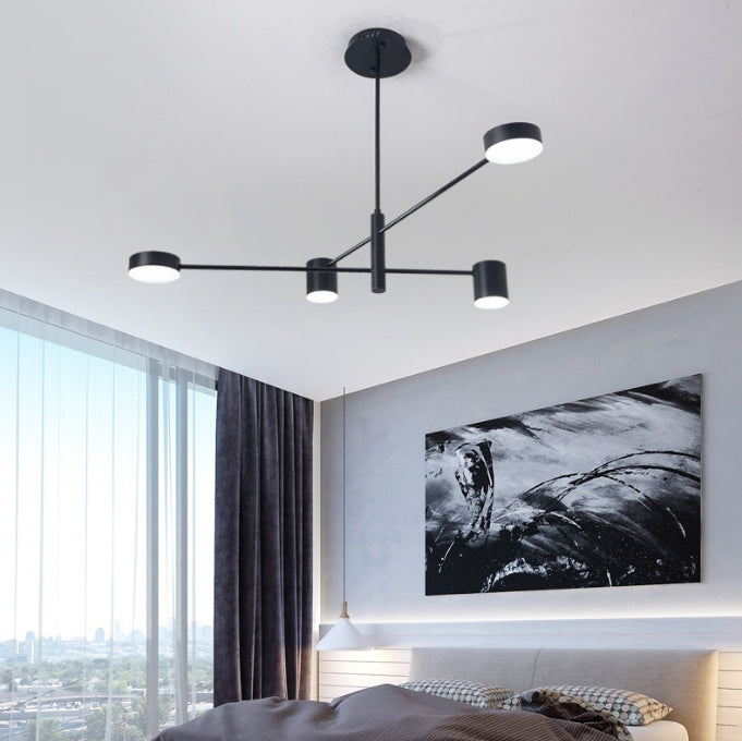 GALIOS LED lustr 48W, 4 prvky, studené/teplé/neutrální světlo, černá Moderní lustry Výchozí název Alessandro Design