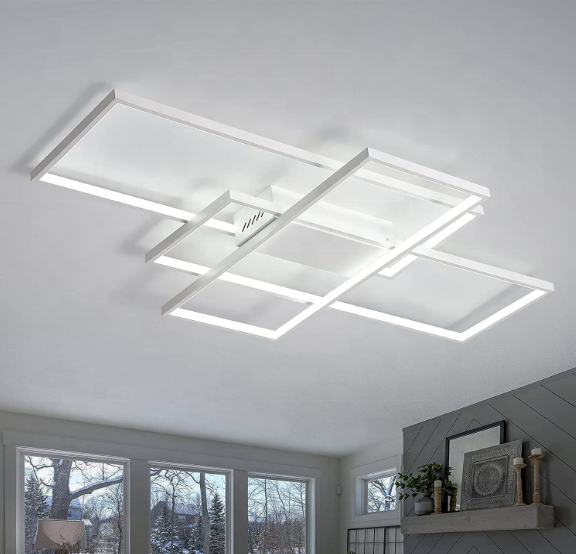 LED lustr s dálkovým ovládáním LANDYN 78W, studené/teplé/neutrální světlo, stmívatelné, bílé LED lustry s dálkovým ovládáním Výchozí název Alessandro Design