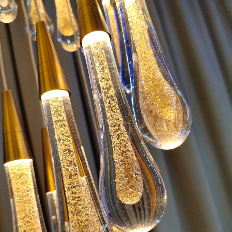 Závěsný křišťálový LED lustr, 39W, Justinian, průměr 60 cm, nastavitelná výška, zlaté, kovové a křišťálové křišťálové lustry Výchozí název Alessandro Design