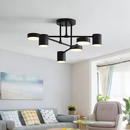 LED lustr GALIOS 26W, 6 prvků, studené/teplé/neutrální světlo, černá Aplikované LED lustry Výchozí název Alessandro Design