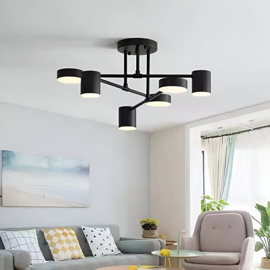 LED lustr GALIOS 26W, 6 prvků, studené/teplé/neutrální světlo, černá Aplikované LED lustry Výchozí název Alessandro Design