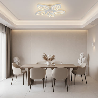 LED lustr s dálkovým ovládáním ORCHID 66W, 5 okvětních lístků, studené/teplé/neutrální světlo, stmívatelné, bílý LED lustr s dálkovým ovládáním Výchozí název Alessandro Design