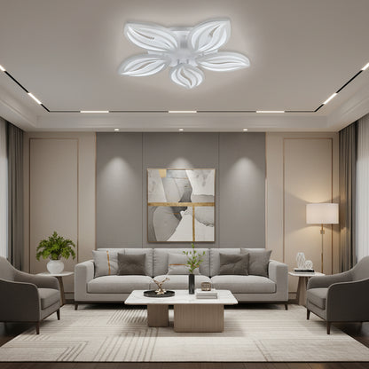 LED lustr s dálkovým ovládáním ORCHID 66W, 5 okvětních lístků, studené/teplé/neutrální světlo, stmívatelné, bílý LED lustr s dálkovým ovládáním Výchozí název Alessandro Design