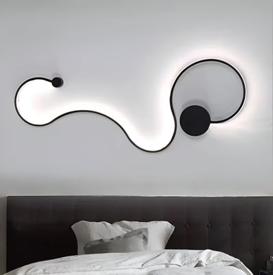 LED lampa Delilah 36W Dekorativní studená/teplá/neutrální světlý kov a černý silikon