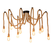 Vintage Lustr LV120/10BK, 10xE27, Rustikální, Struna a kov, 2x100cm, Černá Podpora Vintage Lustry Výchozí název Alessandro Design