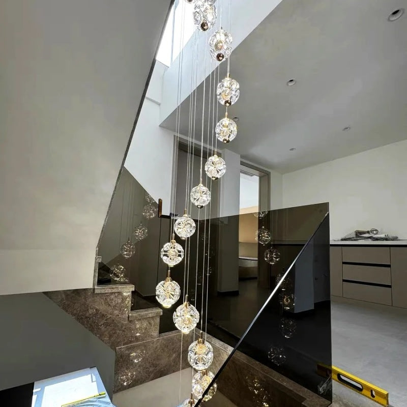 Křišťálový LED lustr KILKENNY Culmino, 144W, neutrální světlo, průměr 60cm, zlaté moderní lustry Výchozí název Alessandro Design