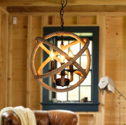 Lustra Vintage LV585/4BK, 4xE14, Rustic Barn, Sfoara si Metal, 30cm, Maro Lustre Vintage Default Title Alessandro Design