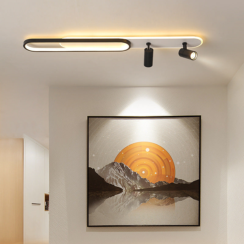 LED lustr s nastavitelným projektorem FISSO Camilla 70W, studené/teplé/neutrální světlo, černé LED lustry Výchozí název Alessandro Design