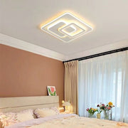 LED lustr s dálkovým ovládáním NOLUX 34W, čtvercový, studené/teplé/neutrální světlo, stmívatelné, bílé LED lustry s dálkovým ovládáním Výchozí název Alessandro Design