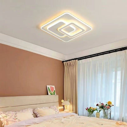 LED lustr s dálkovým ovládáním NOLUX 34W, čtvercový, studené/teplé/neutrální světlo, stmívatelné, bílé LED lustry s dálkovým ovládáním Výchozí název Alessandro Design