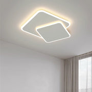 LED lustr s dálkovým ovládáním FUTURA LUMINA 66W, 2 čtverce, studené/teplé/neutrální světlo, stmívatelné, bílý LED lustr s dálkovým ovládáním Výchozí název Alessandro Design