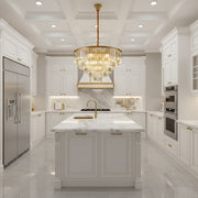 Křišťálový lustr CHAMBORD Eleganza 8xE14, Průměr 48cm, Matt Gold Křišťálové lustry Výchozí název Alessandro Design