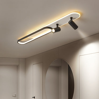 LED lustr s nastavitelným projektorem FISSO Camilla 70W, studené/teplé/neutrální světlo, černé LED lustry Výchozí název Alessandro Design