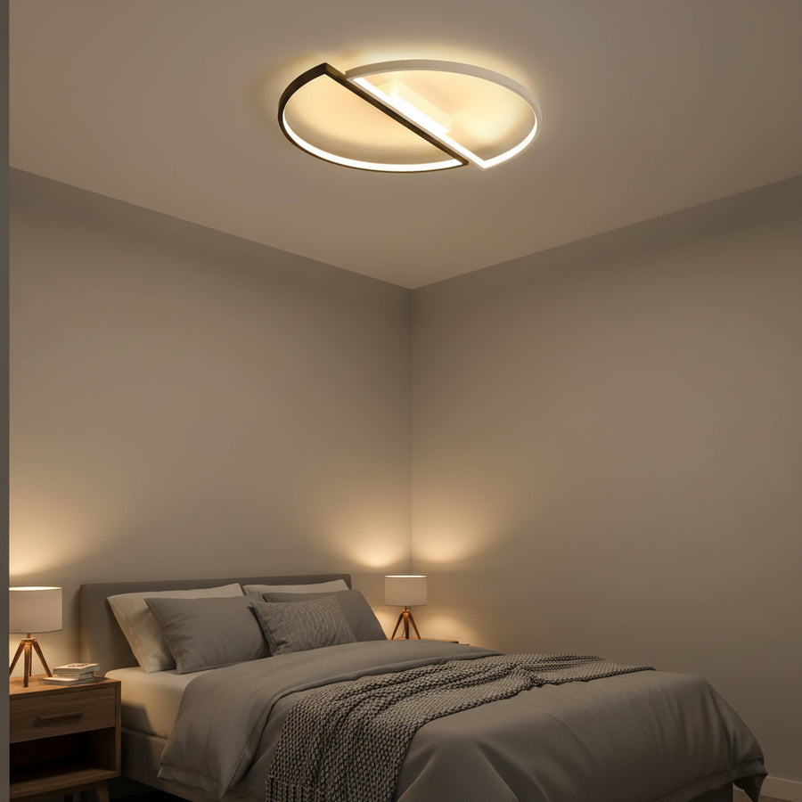 LED lustr s dálkovým ovládáním VECTOR ARCUS 52W, 2 prvky, studené/teplé/neutrální světlo, stmívatelné, bílá Černá LED lustry s dálkovým ovládáním Výchozí název Alessandro Design