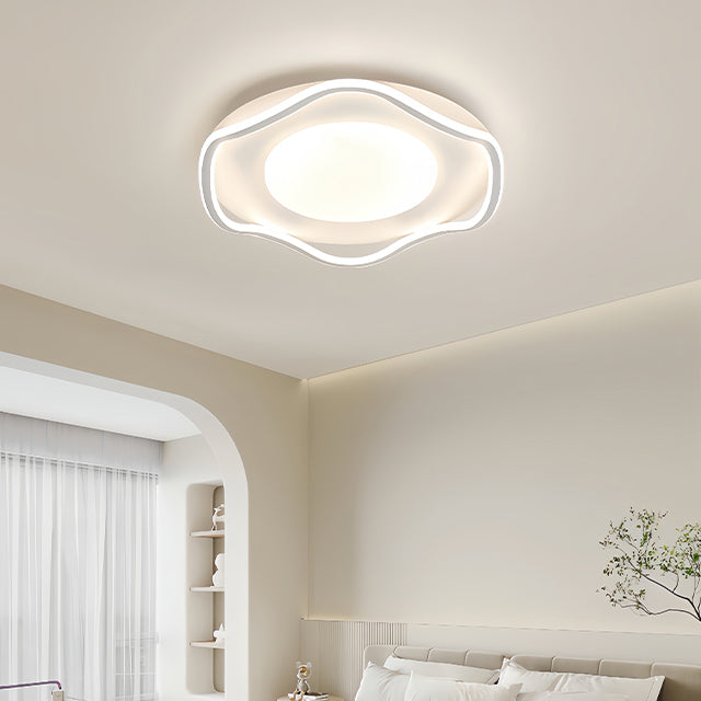 LED lustr s dálkovým ovládáním MODERNO 77W, 2 kruhy, studené/teplé/neutrální světlo, stmívatelné, bílý LED lustr s dálkovým ovládáním Výchozí název Alessandro Design