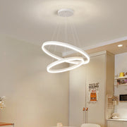 Lustra LED suspendata cu telecomanda CASIANA 41W, 2 Cercuri, lumina Rece/Calda/Neutra, Dimabila, Alb, Inaltime Reglabila Lustre LED cu Telecomanda Default Title Alessandro Design