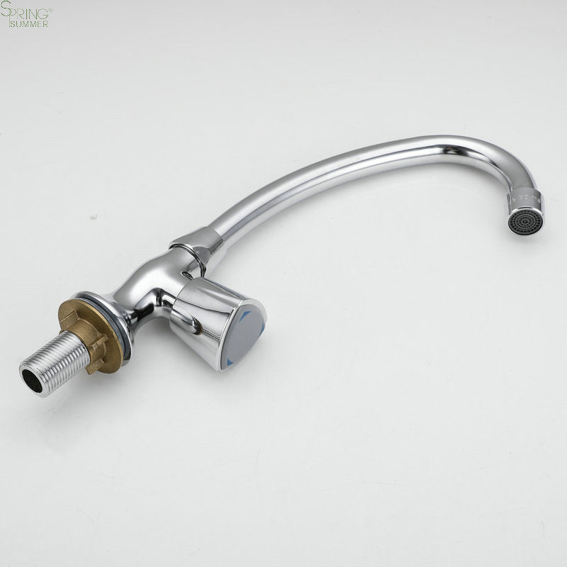 Baterie na studenou vodu s otočným výtokem, Chrome, AR003 Kuchyňské baterie Výchozí název Alessandro Design