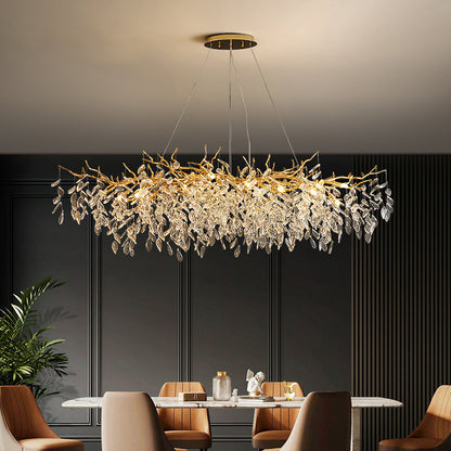 Křišťálový lustr WALTZ Rhapsody, 9x G9, zlatý, 80 cm, Nastavitelná výška Křišťálové lustry Výchozí název Alessandro Design