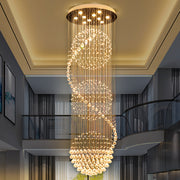 LED křišťálový lustr 70W IMPERIALE Gold, průměr 50 cm, výška 200 cm, model žebříku Křišťálový lustr Výchozí název Alessandro Design