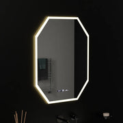 Polygonové LED zrcadlo, 60X80cm, Hexaluce Marcello MotionGlow Sensor, De-fogging System, Clock & Teploměr, Dimabila Marcello Mirrors Výchozí název Alessandro Design